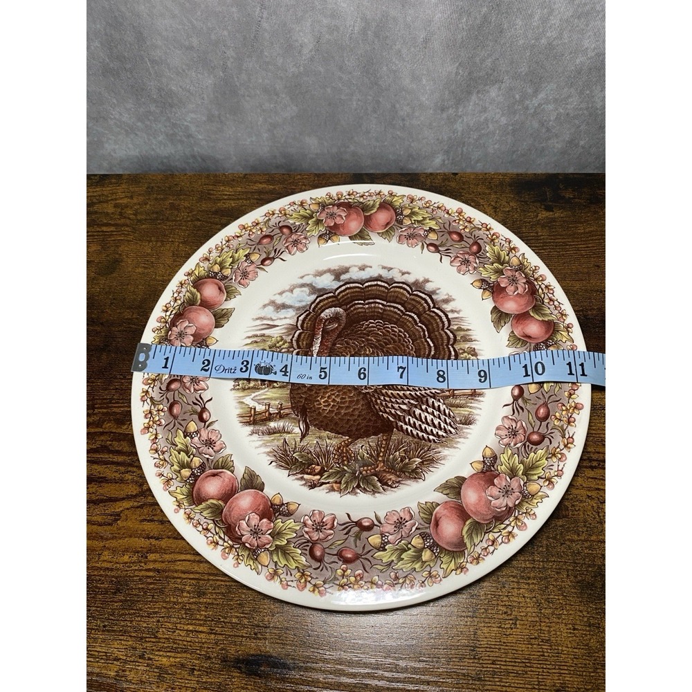 Royal Stafford Turkey thanksgiving Single Dinner Plate 11" England New Apples - Picture 5 of 6